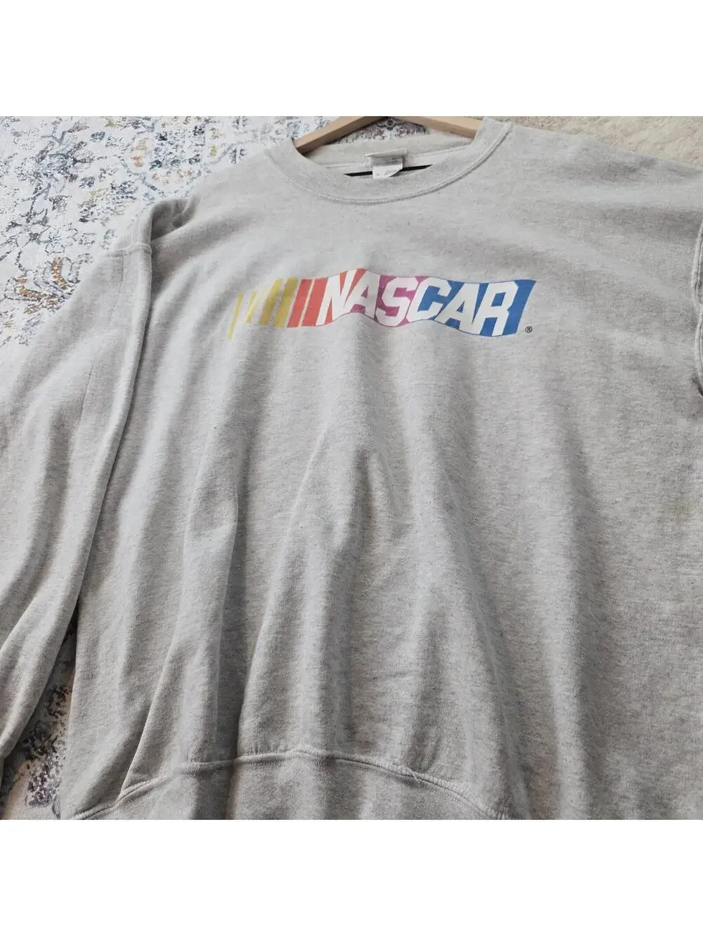 Nascar Branded Gray Crewneck Graphic Men XL